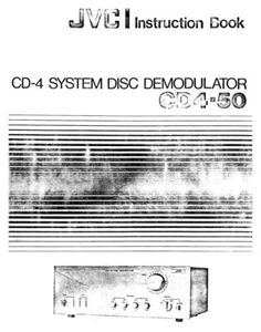 JVC CD4-50 Demodulator Owners Instruction Manual Reprint - Picture 1 of 1
