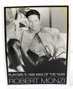 Robert Monzi Signed Autographed B/W 8x10 Photo ADULT FILM-PLAYGIRL Gay Interest - Picture 1 of 2