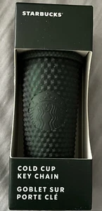 Starbucks 2022 Mini Studded Tumbler Dark Green Cold Cup Key Chain Ornament - Picture 1 of 4
