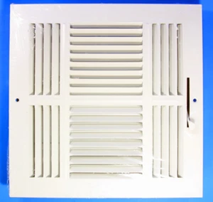 Couvercle d'aération diffuseur d'air de plafond acier 11 3/4 x 11 3/4 neuf - Photo 1/2
