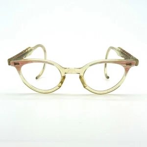 Montatura occhiali da vista bambina vintage anni 50 60 retrò rosa chiaro lucite occhio di gatto - Foto 1 di 6