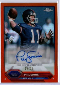 2023 Topps Composite Football Orange Refractor Phil Simms AUTO GIANTS 25/25 - Picture 1 of 1