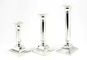 Candelabro In Argento Per Candele A Stelo - Foto 1 di 9