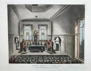 1809 Antique Print; Coopers' Hall Lottery Draw, London after Pugin / Rowlandson - Picture 1 of 3