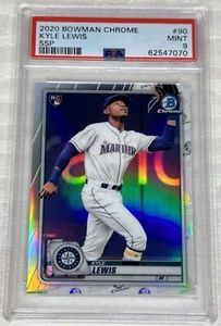 2020 Bowman Chrome SSP Image Variation Kyle Lewis (Fielding) #90 Rookie RC PSA 9 - Picture 1 of 2