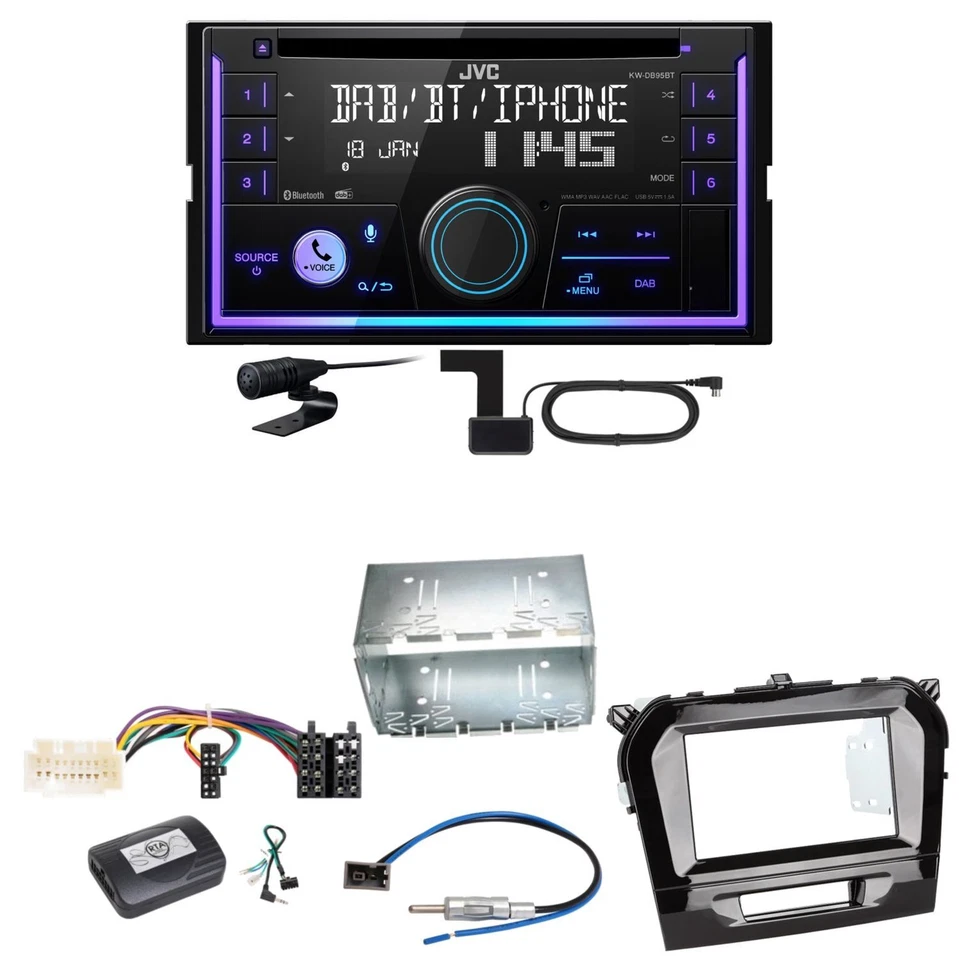JVC KW-DB95BT Bluetooth Digitalradio USB CD Einbauset für Suzuki Vitara LY - Bild 1 von 1