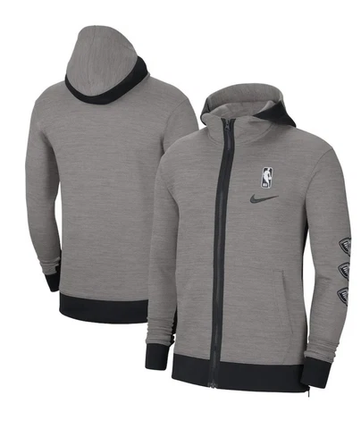 Nike New Orleans Pelicans Authentic Showtime Full-Zip Hoodie Men's Size XL Gray Cover