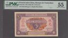 Französisch Indochina 5 Piaster Banknote P-64 ND 1942-45 Wahl AU PMG 55