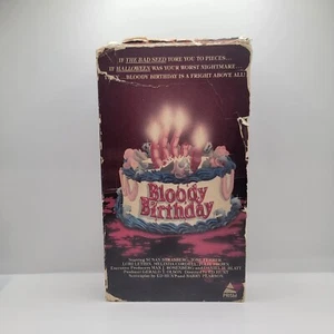 Bloody Birthday VHS Horror Prism Video 80'S Rare Cult Gore Slasher Movie TESTED - Picture 1 of 5