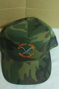 NEW Sonny Steel Erectors Trucker Style Mesh Snapback Camo Cap Hat by OTTO NWOT - Picture 1 of 6