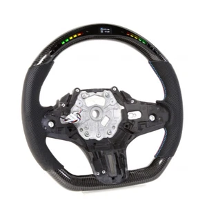 For BMW 5 7 X3 X5 X7 G30 G38 Carbon Fiber LED Car Steering Wheel - Picture 1 of 5