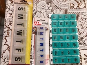 Pill Box Organizer Reminder Seven Day To New One Used Large And Medium - Picture 1 of 1