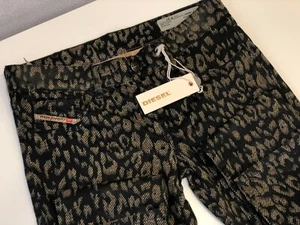 Diesel Womens Leopard Jegging Livier Sp Super Slim - Picture 1 of 11