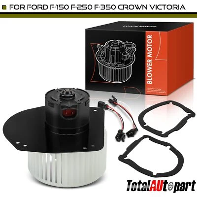 HVAC Heater Blower Motor w/ Wheel for Ford F-150 F-250 Bronco Lincoln Mercury - Image 1 of 4