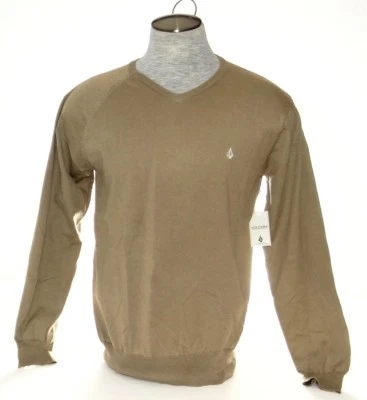 Volcom Khaki V-Neck Lightweight Standard Sweater Men's NWT - Image 1 of 4