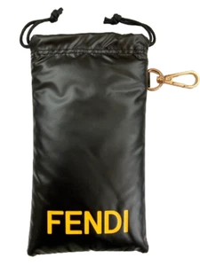 Fendi Sunglasses Eyeglasses Black Soft Case with Cleaning Cloth Authentic