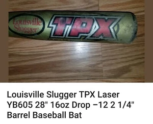 Louisville Slugger TPX Laser YB605 28" 16oz Drop -12 2 1/4" Jugend Aluminiumschläger - Bild 1 von 11