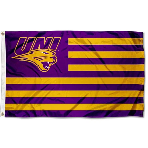 University of Northern Iowa Panthers Stars and Stripes Nation USA Flag Cover