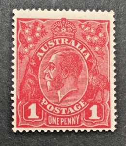 SCARCE Stamp KGV 1914 1d One Penny Red Australia WMK DIE 3 Never Hinged Mint - Bild 1 von 3