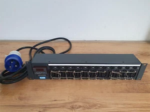 Olson PM/KNBT/32 12 Way 19′′ 2U 32A Unswitched Power Metered C13 240v PDU Rack - Afbeelding 1 van 2