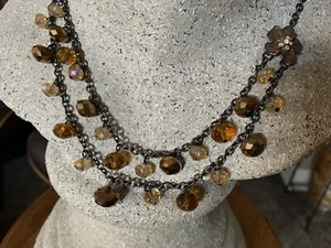 Sweet Little Vintage Necklace: Amber Colored Beads - Picture 1 of 4