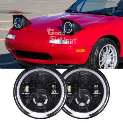 7'' LED Scheinwerfer Halogen Blinker Fernlicht IP67 für 90-97 Mazda Miata MX-5 - Bild 1 von 4