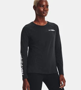 NUEVA Camisa de Manga Larga Under Armour Para Mujer Script UA Gráfica 1374188-001 X-PEQUEÑA - Imagen 1 de 4