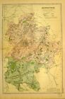1899 Landkarte Bedfordshire Bedford Ampthill Woburn Leighton Buzzard Luton
