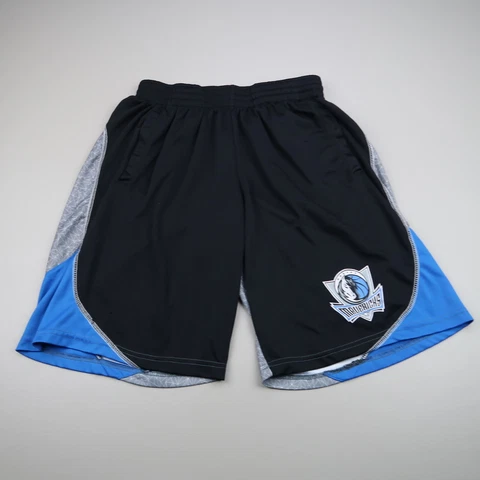 Dallas Mavericks Shorts Mens Large Blue Black Stretch NBA Net Dri Basketball Cover