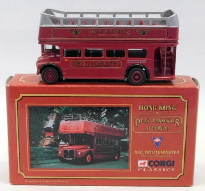 Corgi 1/76 Scale Model Bus 324-01 - AEC Routemaster Opentop Shuttle - Hong Kong - Image 1 of 3
