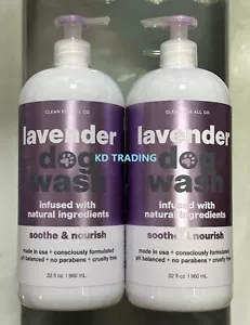 (2-Pack) CLEAN FOR ALL CO. ~LAVENDER Oatmeal Aloe Soothing & Nourishing DOG WASH - Picture 1 of 4