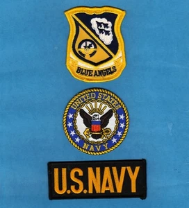 PARCHE NOVEDAD AZUL ANGELS EE. UU. BANDERA ÁGUILA Bordado Costura en Hierro en Hierro Nuevo - Imagen 1 de 1