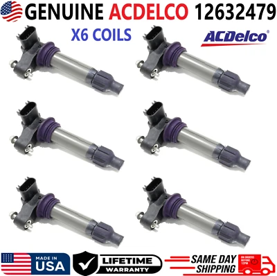 GENUINE ACDelco x6 Ignition Coils For 2007-2019 Cadillac Chevrolet GMC, 12632479 - Image 1 of 4