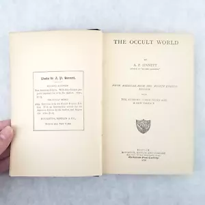 The Occult World -1888 Hardcover by A. P. Sinnett (Houghton, Mifflin) - Foto 1 di 14