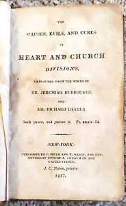 CAUSES, EVILS AND CURES OF HEART/CHURCH DIVISIONS BURROUGHS BAXTER FRANCESASBURY - Picture 1 of 4