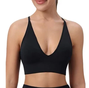 Women s High Impact Racerback Sports Bra Breathable Quick Dry Athletic Yoga - Picture 1 of 4