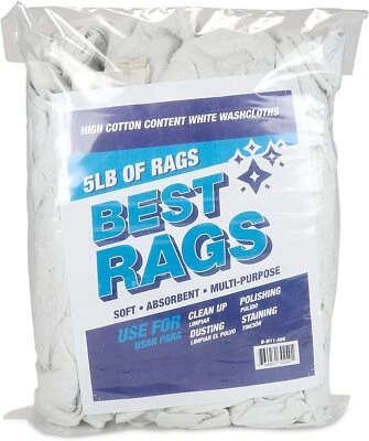 Trapos de toalla de felpa, opciones a granel, paños de limpieza multiusos blancos Foto 1 de 4