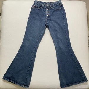 VINTAGE Cest Toi Jeans Women 5 Blue Bell Bottom Flare Fits 26x30" - Picture 1 of 13