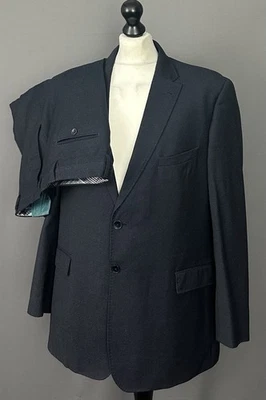 TED BAKER SUIT - DARK BLUE 100% WOOL - Size 46R 46" Chest - Waist 40 R - Leg 31" - Image 1 of 4