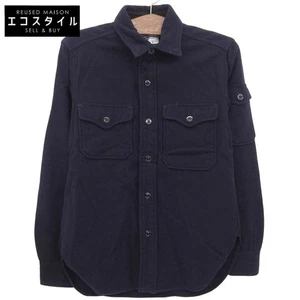 Camisa Top Engineered Garments 100 Lana Cpo Para Hombre Azul Marino Xs - Imagen 1 de 7