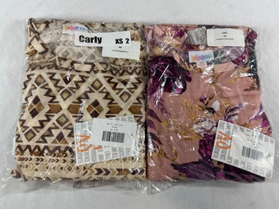 2 Para Mujer LuLaRoe Carly Alto Bajo Verano Informal Manga Corta Vestido Talla XS 2 Foto 1 de 2