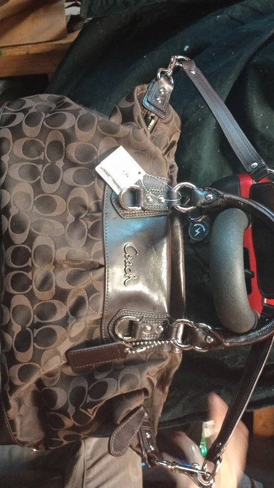 Coach Ashley Signature Sateen Large Satchel Handbag Shoulder Bag F15440 - Image 1 of 1