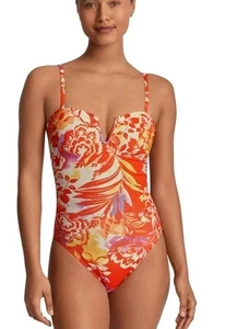 Lauren Ralph Lauren Damen bedruckter U-Draht Einteiler Badeanzug - Multi, 14, $ 155 - Bild 1 von 10