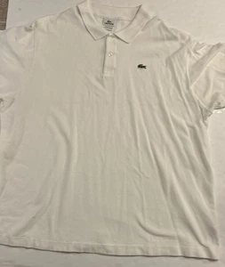 Camisa Polo Lacoste Blanca Para Hombre Manga Corta Informal Calce Clásico Talla XXL 2XL - Imagen 1 de 14