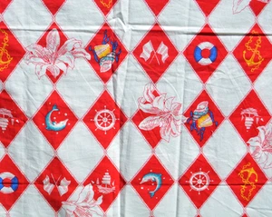 1 yard nautical cotton fabric 44" wide - Picture 1 of 2