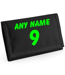 Fußball Rugby Name Nummer personalisiert Jungen Kinder Geldbörse, Weihnachten, Geburtstag - Bild 1 von 12