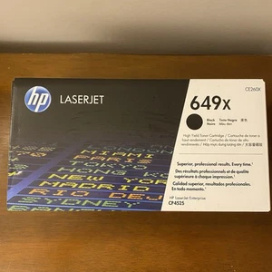 Genuine HP 649X Black CE260X High Volume Print Cartridge SEALED - Photo 1/7