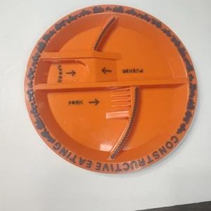 Constructive Eating Plate Orange Construction - Picture 1 of 2