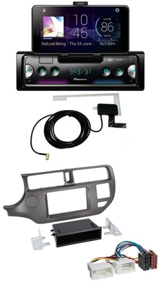 Pioneer DAB Bluetooth MP3 USB Autoradio für Kia Rio UB 2011-2014 anthrazit - Bild 1 von 4