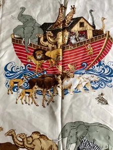 Noah’s Ark Polyester 33”X 33” Two By Two Bunter Schal - Bild 1 von 8